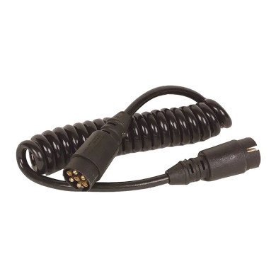 Spiralkabel m/støpsel 12V