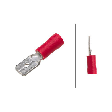 Kabelsko isol. röd han 6,3mm. A1507HS - 8KW 702 796-003