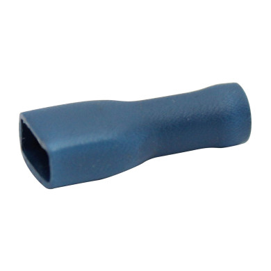 kabelsko 6,3mm isolerad hona platt blå helisol