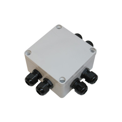 Kopplingsbox 100x100x60mm 6 utgångar plast