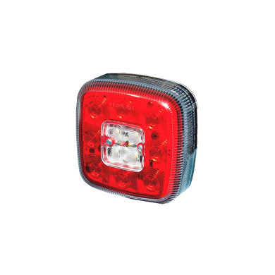 Baglygte m/baklys + nummerpladelys LED 12/24V PRO-SQUARE