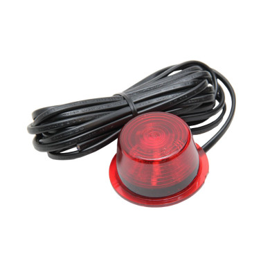 Glas rött med diod 24V