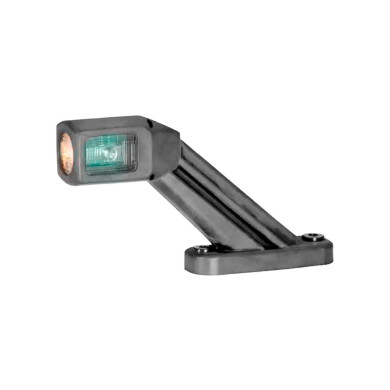 Markeringslampa LED 12/24V snett röd/vit/gul höger 3m kabel - Hella 2XS 011 769 687