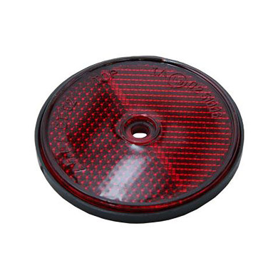 Reflex röd Ø60mm plast