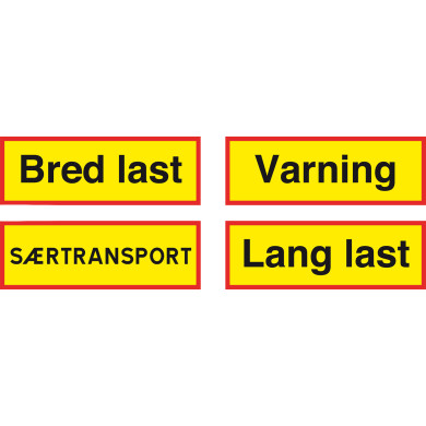 Skylt 1090x400mm Bred last reflex