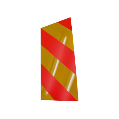 Reflex 525x250mm sidom. röd/gul höger norden