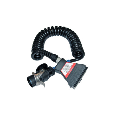 Spiralkabel 24V 15-polet støpsel - ISO 12098 og VBG 14-polet støpsel ADR