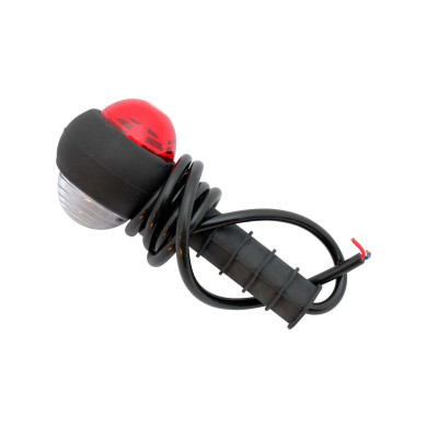 Lampa LED för pejlstång röd/vit