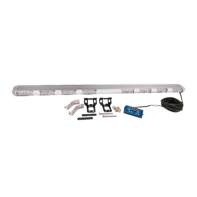 Blixtljusramp 10/30V LED 1275mm m/klart glas