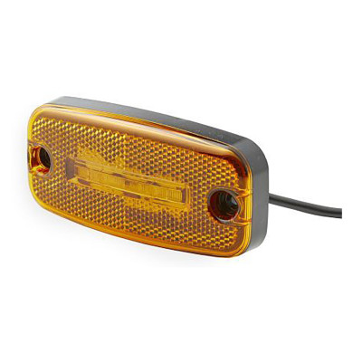 Markeringslampe Hella m/refleks gul 24V 5m