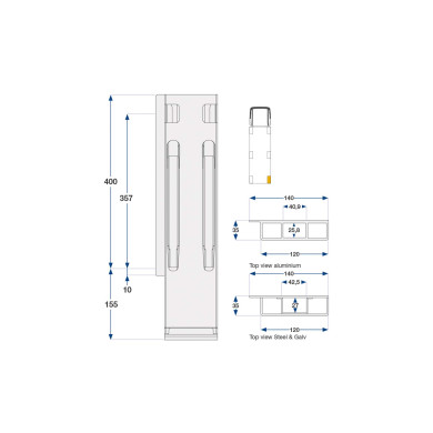 Kinnegrip K20 bakstolpe