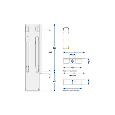 Kinnegrip K20 bakstolpe
