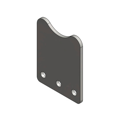 Chassifäste 140x180x8 m/3xØ16mm hål