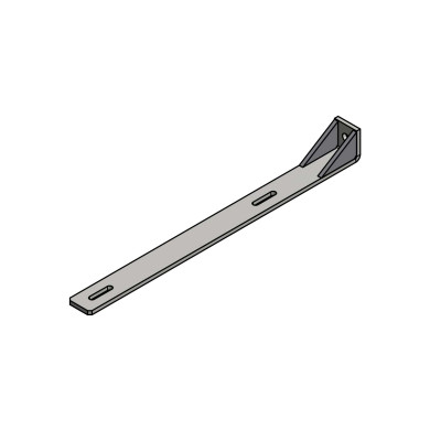 Skjermbrakett flat 612mm varmgalv - For skovbiler