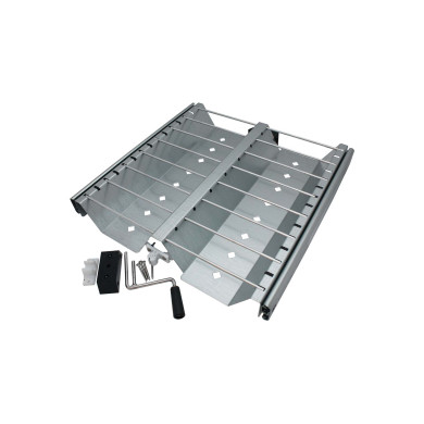 Insatslåda BEVOBOX för 14st spännband aluminium zinkmålad