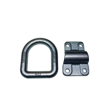 Færgekrog for boltmontering, 12000 kilo, galv - Konsol 130x94/74mm Ø13mm huller - Ring 130,5x158mm Ø25,5mm