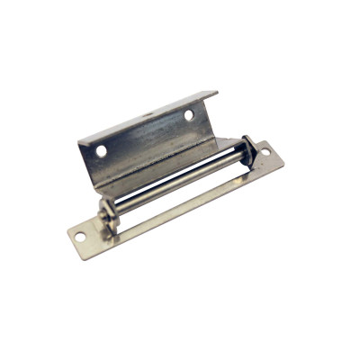 Hængselbeslag komplet, med låsestang - For montering på lågen med 2 nitter og på kassen med 3 nitter.