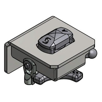 Beholderbeslag 52 mm - nedsænkelig (100 mm bagplade) - 905237531