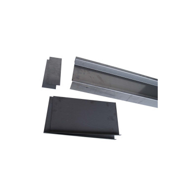 Ljushållare utan hål m/2 bakpl + 2 lösa ändpl. rå