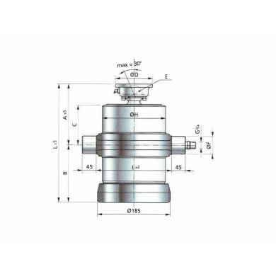 Penta Hydraulikk syl. Undermontert APSB 046 1456 135 6 CRD 22000B1356002