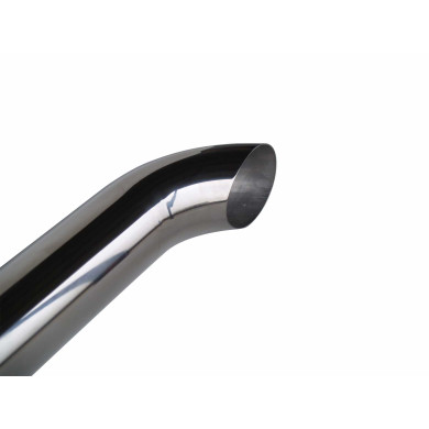 Rör polerat 127mm 1.5 mtr m/böj rostfri