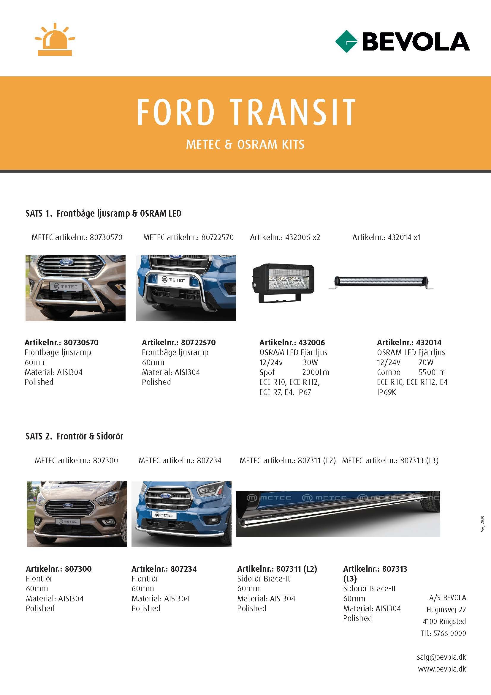 METEC + OSRAM KITS FORD TRANSIT