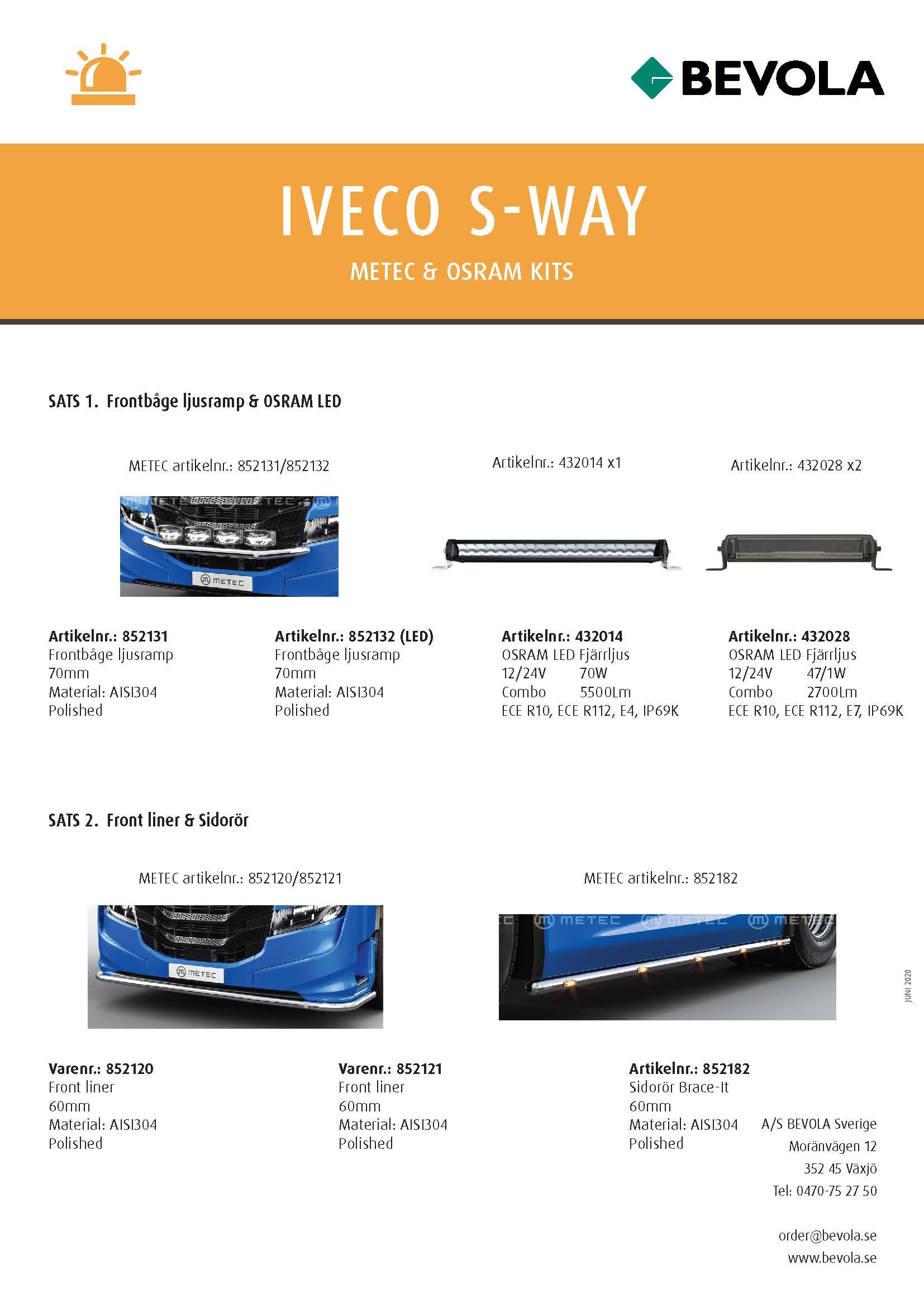 METEC + OSRAM KITS IVECO S-WAY