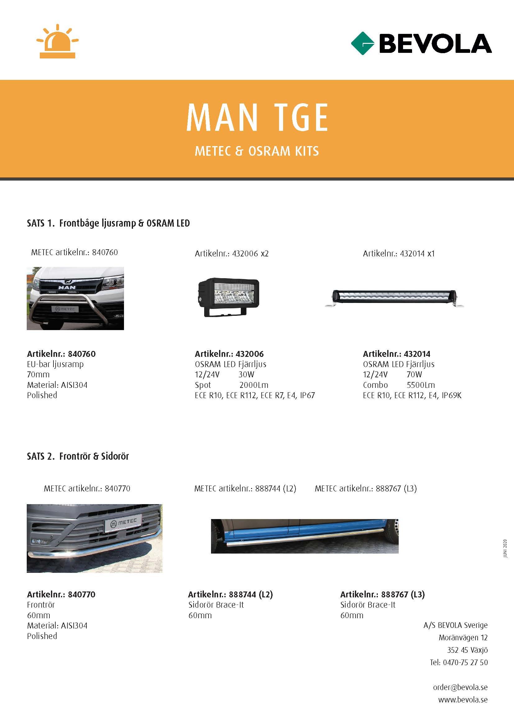 METEC + OSRAM KITS MAN-TGE