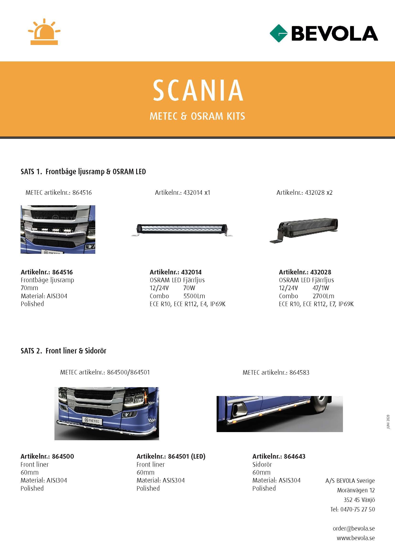 METEC + OSRAM KITS SCANIA